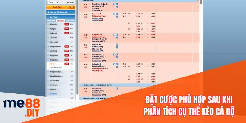Đặt cược phù hợp sau khi phân tích cụ thể kèo cá độ