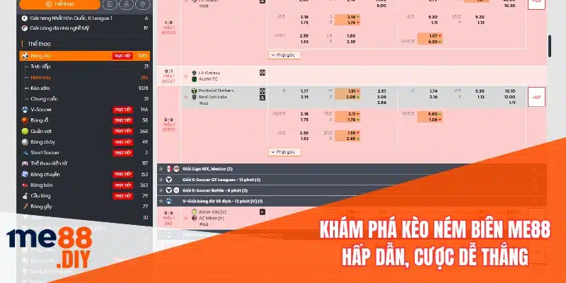 Khám phá kèo ném biên ME88 hấp dẫn, cược dễ thắng