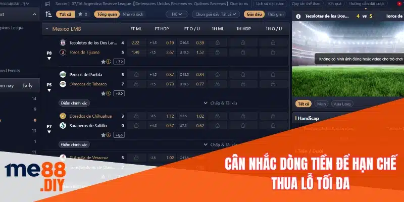 Cân nhắc dòng tiền để hạn chế thua lỗ tối đa
